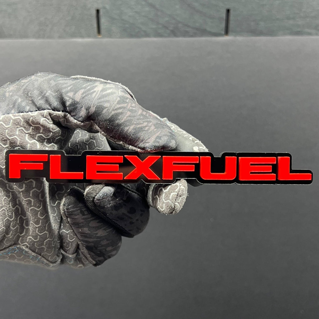 1pcs FLEXFUEL 3D Emblem – Multicolor Acrylic Car Badge for Fender or Trunk
