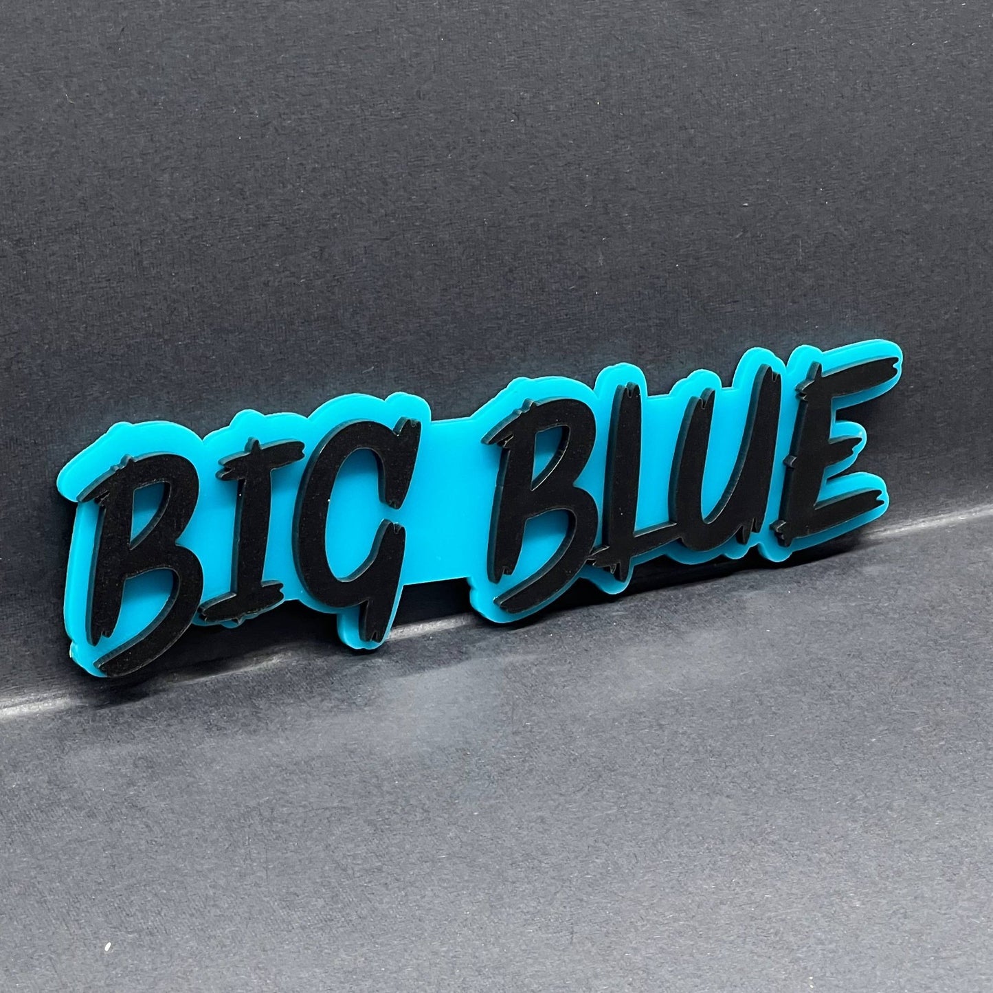 1pc BIG BLUE Multicolor 3D Car Emblem – Durable Acrylic Fender & Tailgate Decal