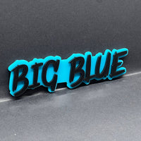 1pc BIG BLUE Multicolor 3D Car Emblem – Durable Acrylic Fender & Tailgate Decal