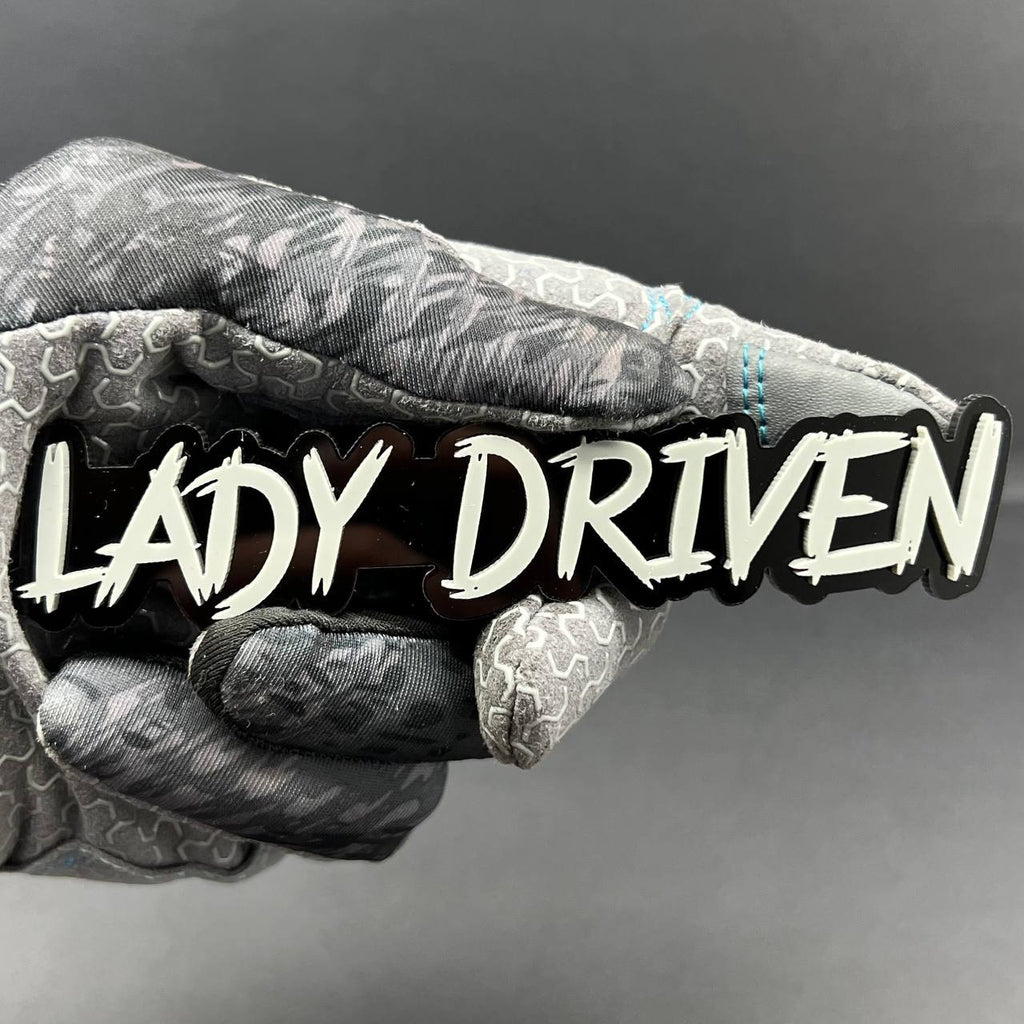1PC Lady Driven 3D Emblem – Custom Fender or Tailgate Badge for Car SUV or Truck