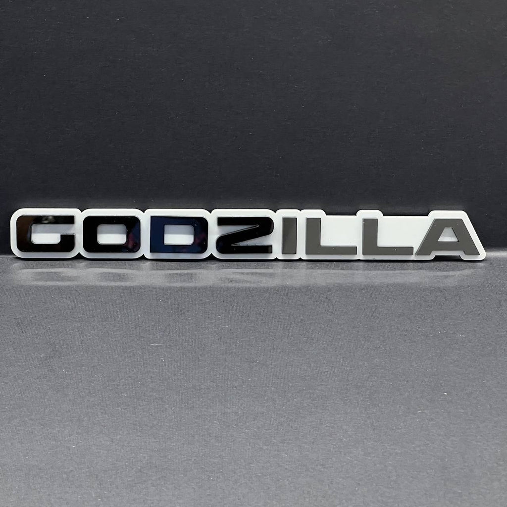 1PC GODZILLA 3D Lettering Emblem – Exterior Badge Decal for Trunk Fender or Door