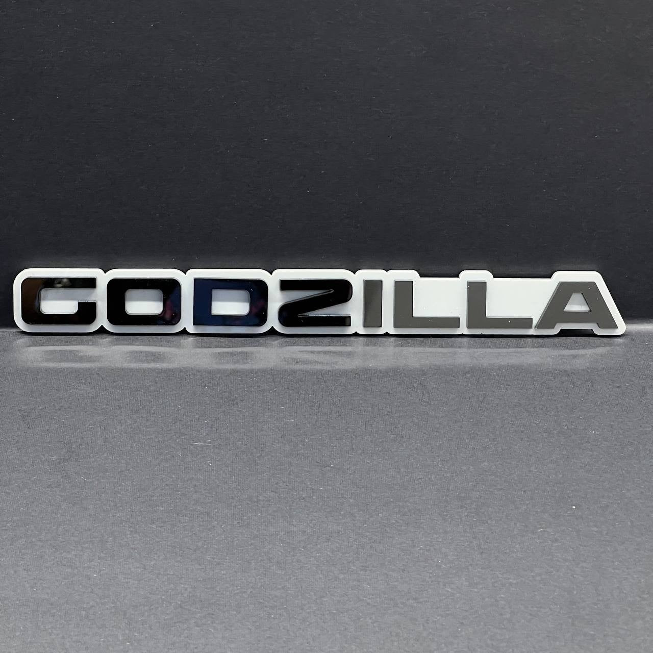 1PC GODZILLA 3D Lettering Emblem – Exterior Badge Decal for Trunk Fender or Door