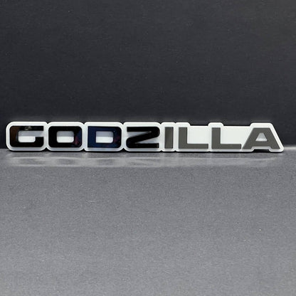 1PC GODZILLA 3D Lettering Emblem – Exterior Badge Decal for Trunk Fender or Door