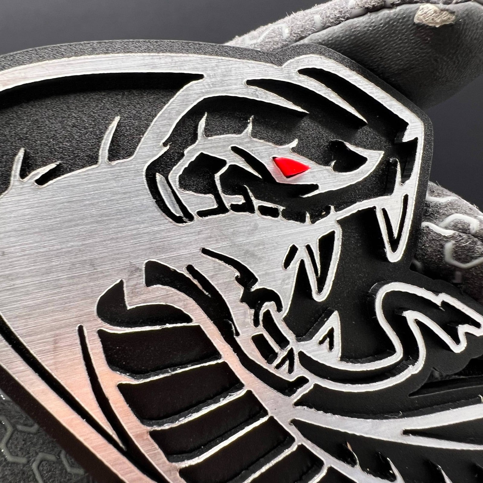 1PC Shelby GT Cobra Snake Emblem – Durable 3D Acrylic Mustang Badge