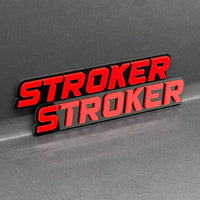 2PCS STROKER Emblems – 3D Acrylic Engine Fender Badges for Car or Truck