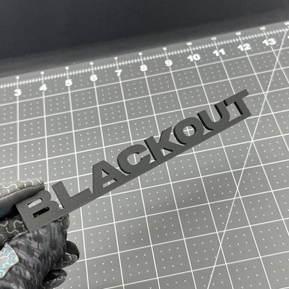 1PC BLACKOUT Emblem – 3D Multicolor Acrylic Car Badge Decal for Car Truck SUV