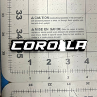 1PC COROLLA Emblem – Custom 3D Acrylic Fender & Tailgate Car Badge Decal