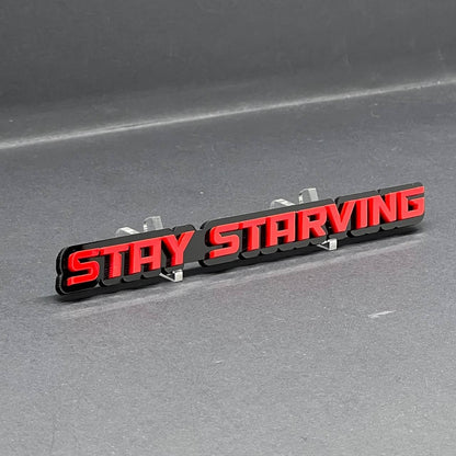 1PC STAY STARVING Emblem – 3D Multicolor Acrylic Fender & Tailgate Car Badge