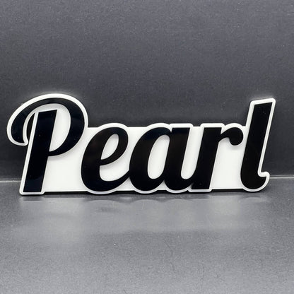 1PCS PEARL Emblem – Durable 3D Multicolor Acrylic Car & SUV Fender Badge