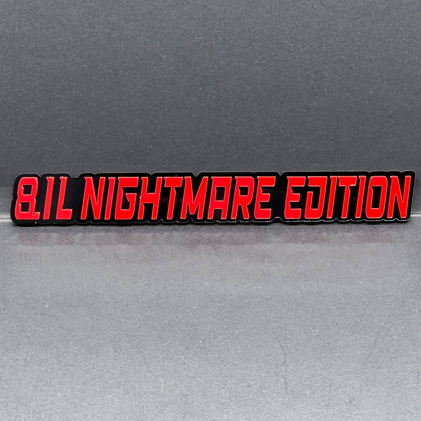 1PC 8.1L NIGHTMARE Emblem – 3D Multicolor Acrylic Fender & Trunk Badge