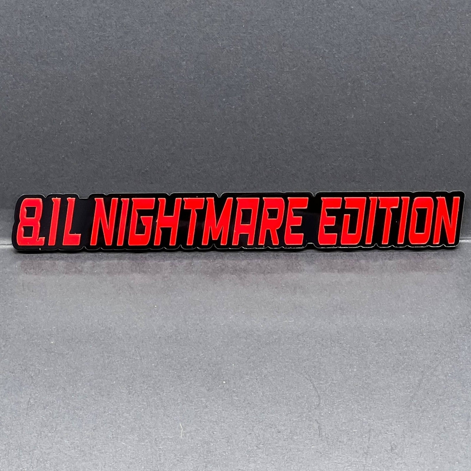 1PC 8.1L NIGHTMARE Emblem – 3D Multicolor Acrylic Fender & Trunk Badge