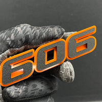 606 Emblem Badge – Custom Multicolor Acrylic Fender & Trunk Decal 1PC