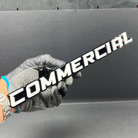1PC COMMERCIAL Emblem – Durable 3D Multicolor Acrylic Car & Truck Badge