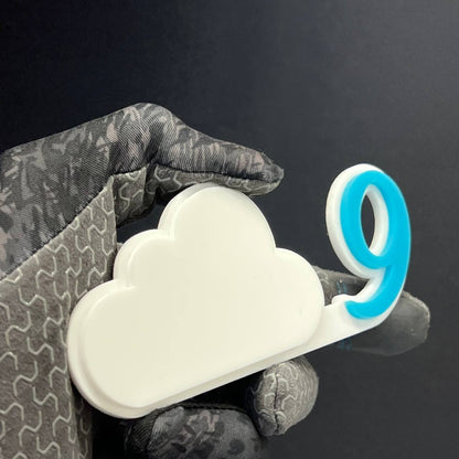 1PC Cloud 9 3D Emblem – Custom Acrylic Car Fender Trunk Badge Sticker