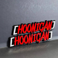 2PCS HOONIGAN 3D Emblem Badges – JDM Drift Style Acrylic Stickers Multicolor