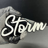 1pcs STORM 3D Emblem Custom Fender or Tailgate Badge for Car, SUV, or Truck
