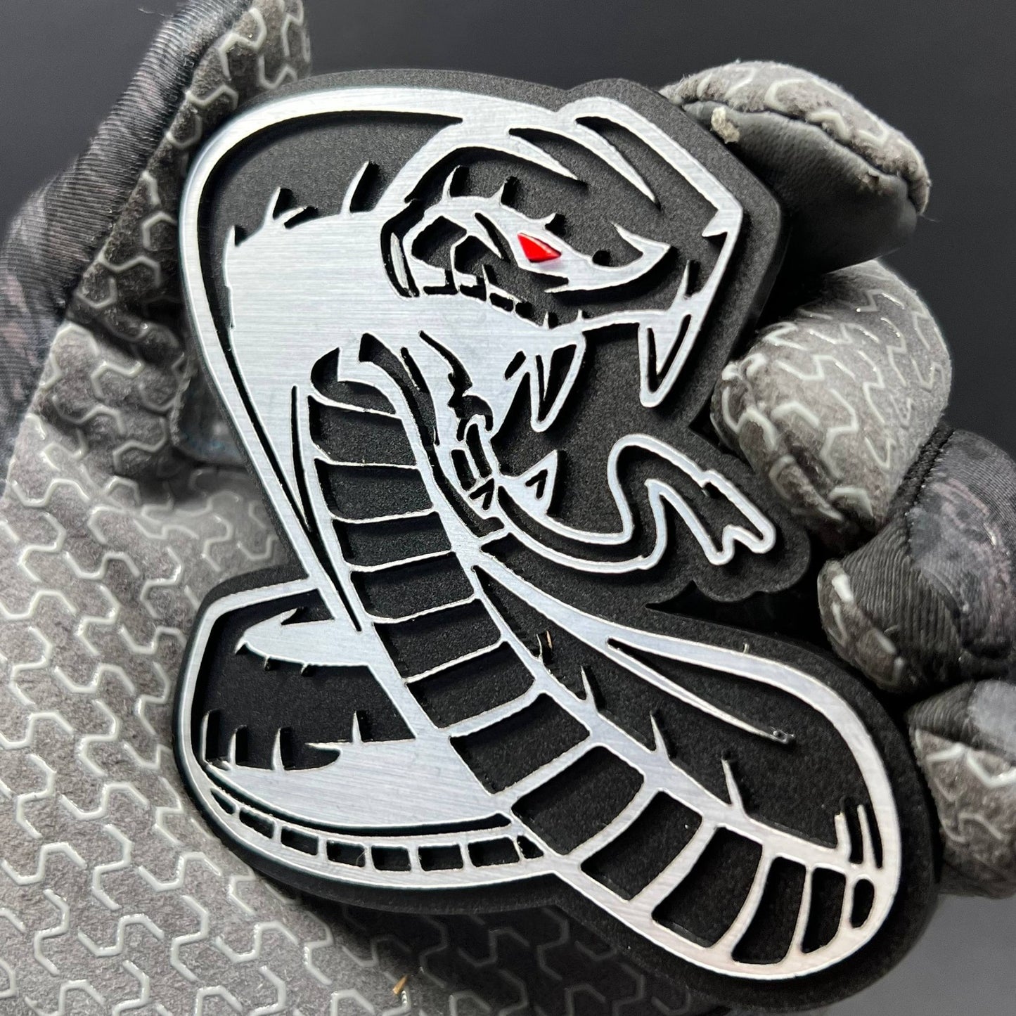 1PC Shelby GT Cobra Snake Emblem – Durable 3D Acrylic Mustang Badge