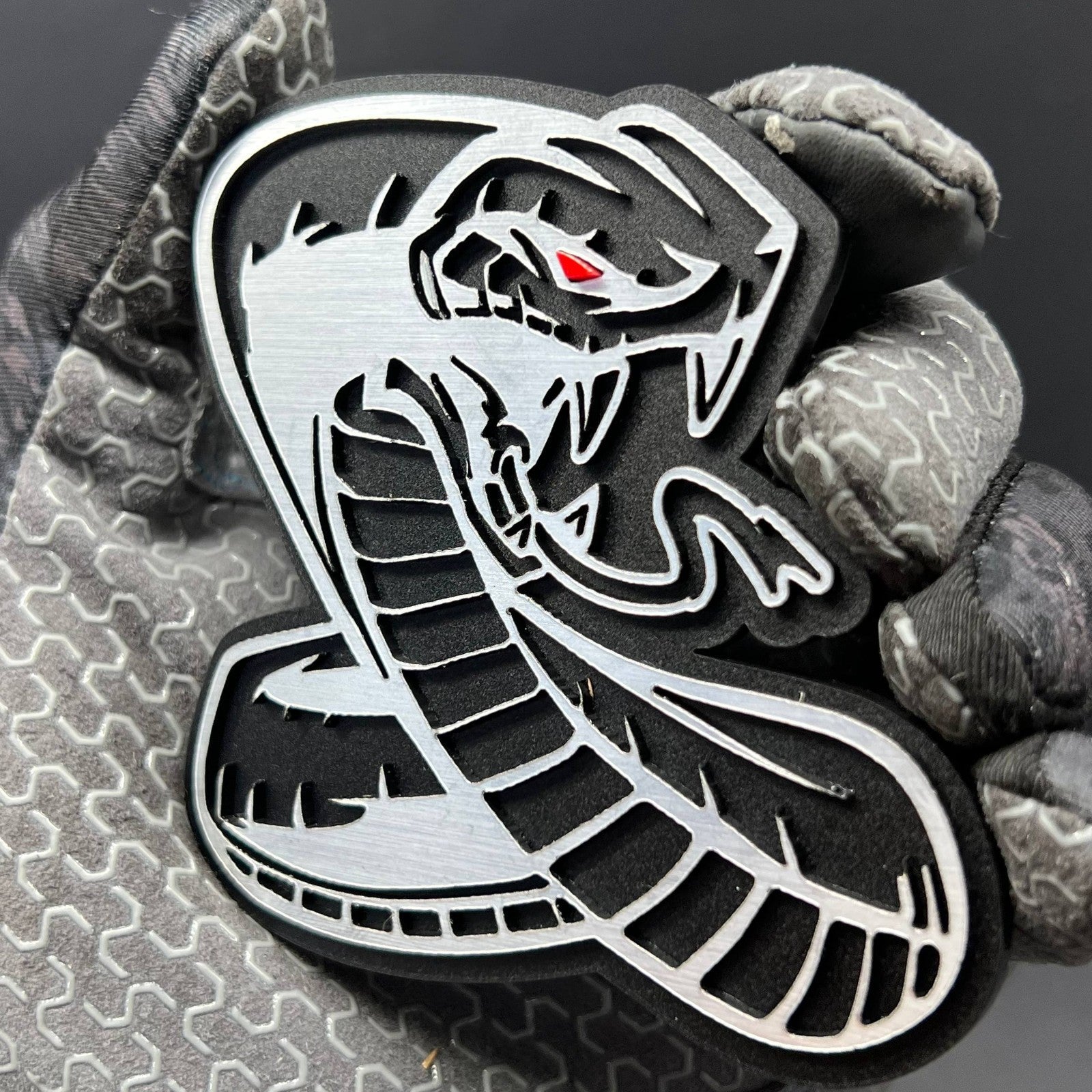1PC Shelby GT Cobra Snake Emblem – Durable 3D Acrylic Mustang Badge