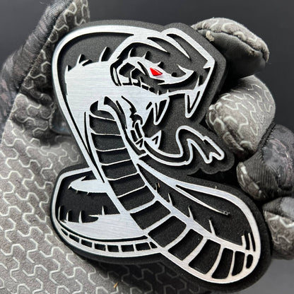 1PC Shelby GT Cobra Snake Emblem – Durable 3D Acrylic Mustang Badge