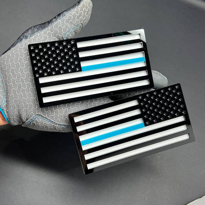 2pcs American Flag Emblem Decal Thin Blue line FENDER EMBLEM BADGE FENDER Flag
