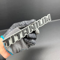 1pcs TITANIUM LETTERING MULTICOLOR Tailgate Emblem Badge