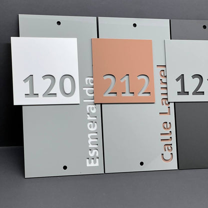 House Number Sign MULTI COLOR Personalized Modern Address Plate Custom Home