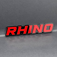 1PC Rhino Emblem – 3D Multicolor Acrylic Car & Truck Fender Badge Decal