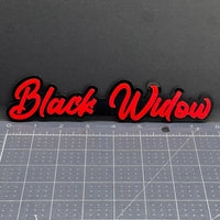 1PC Black Widow Emblem – 3D Multicolor Acrylic Car, SUV, or Truck Badge Decal