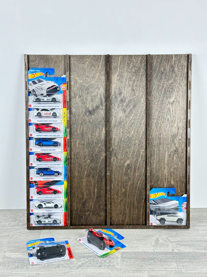1:64 Toy Car Wall Shelf, Hotwheels Compatible Display Case for 40 Cars