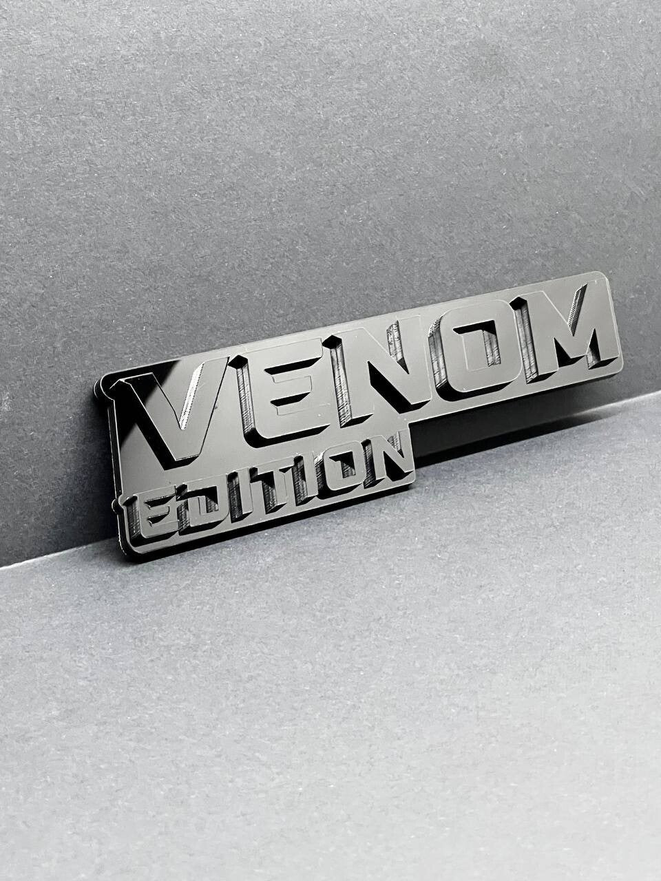 1pcs Venom Black Edition Emblem Car Badges Badass 3D Sticker Decal Multicolor
