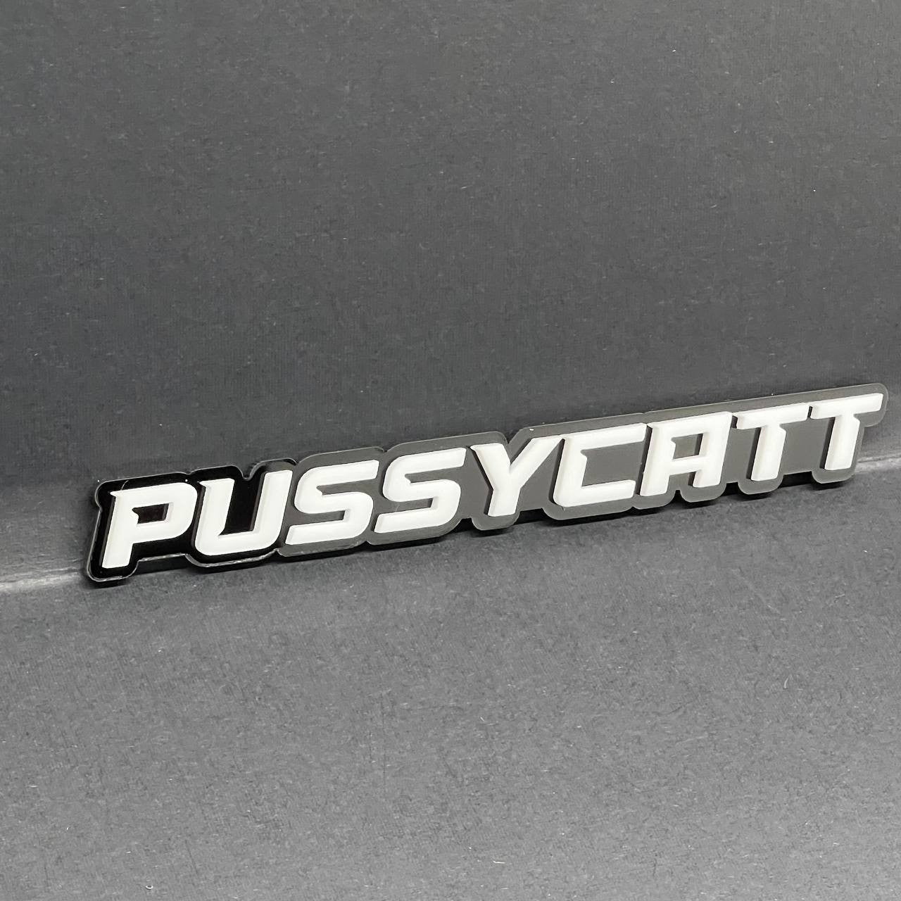 1PC PUSSYCATT Emblem – 3D Acrylic Tailgate or Fender Badge for Truck SUV Car