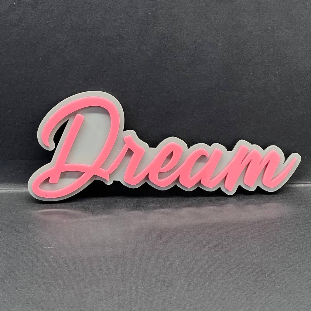 1PC Dream Emblem – 3D Multicolor Acrylic Car Fender & Trunk Badge Decal