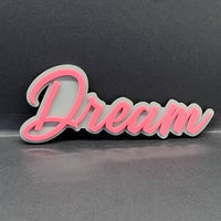 1PC Dream Emblem – 3D Multicolor Acrylic Car Fender & Trunk Badge Decal