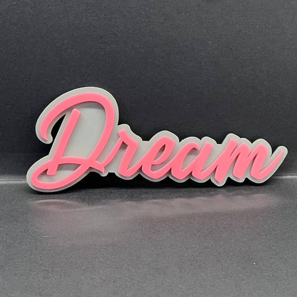 1PC Dream Emblem – 3D Multicolor Acrylic Car Fender & Trunk Badge Decal
