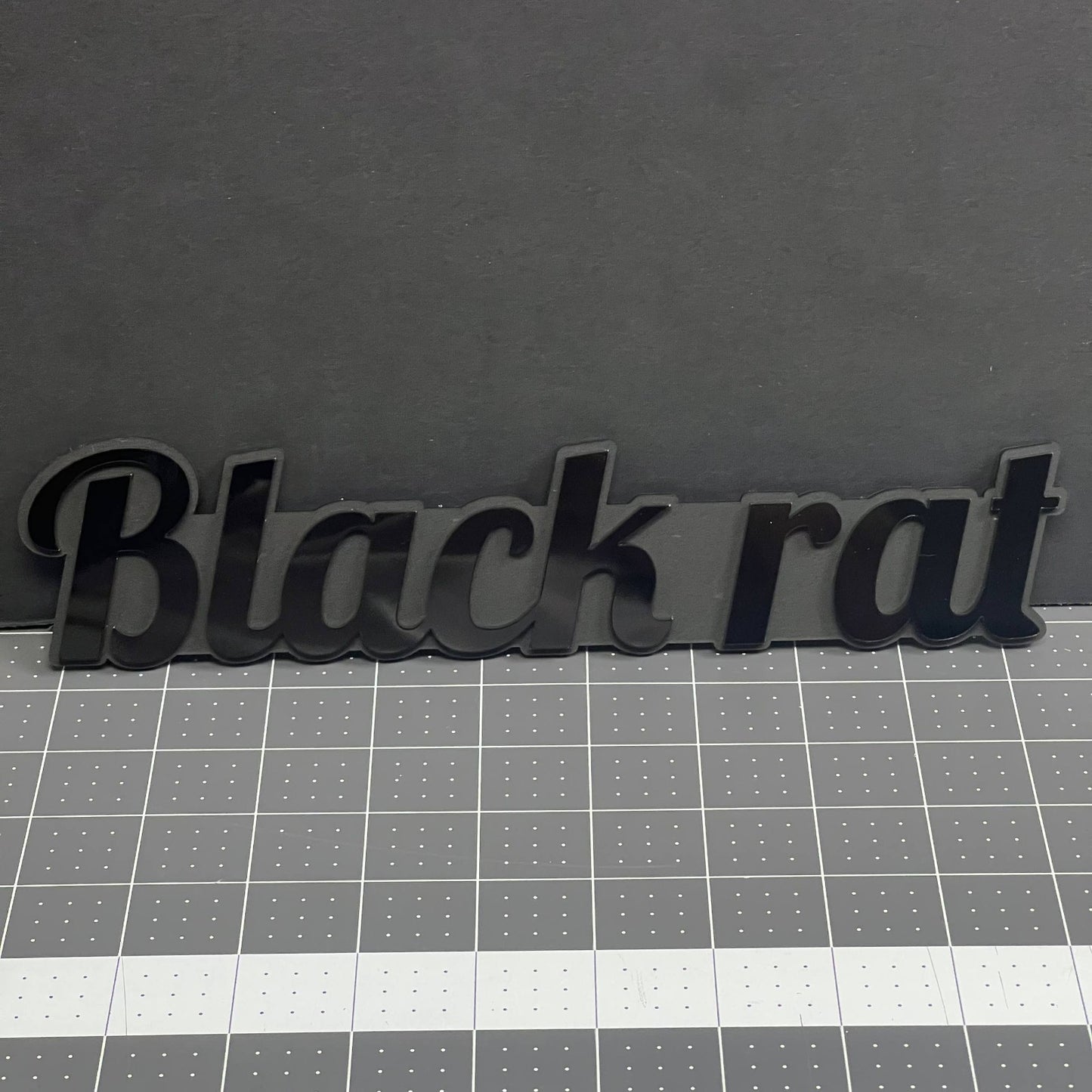 1PCS BLACK RAT Emblem – Durable 3D Multicolor Acrylic Car & Truck Badge