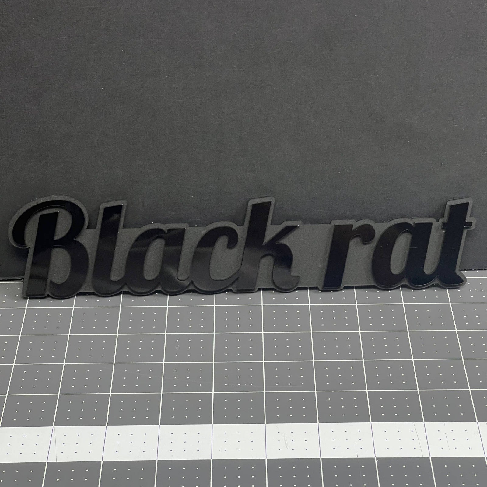 1PCS BLACK RAT Emblem – Durable 3D Multicolor Acrylic Car & Truck Badge