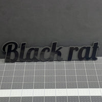 1PCS BLACK RAT Emblem – Durable 3D Multicolor Acrylic Car & Truck Badge