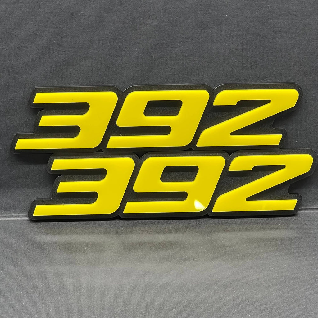 392 Multicolor 3D Acrylic Emblems – Muscle Car Engine Fender Badge Set