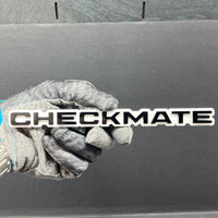 1pcs CHECKMATE Multicolor 3D Acrylic Emblem – Bold Car & Truck Fender Badge