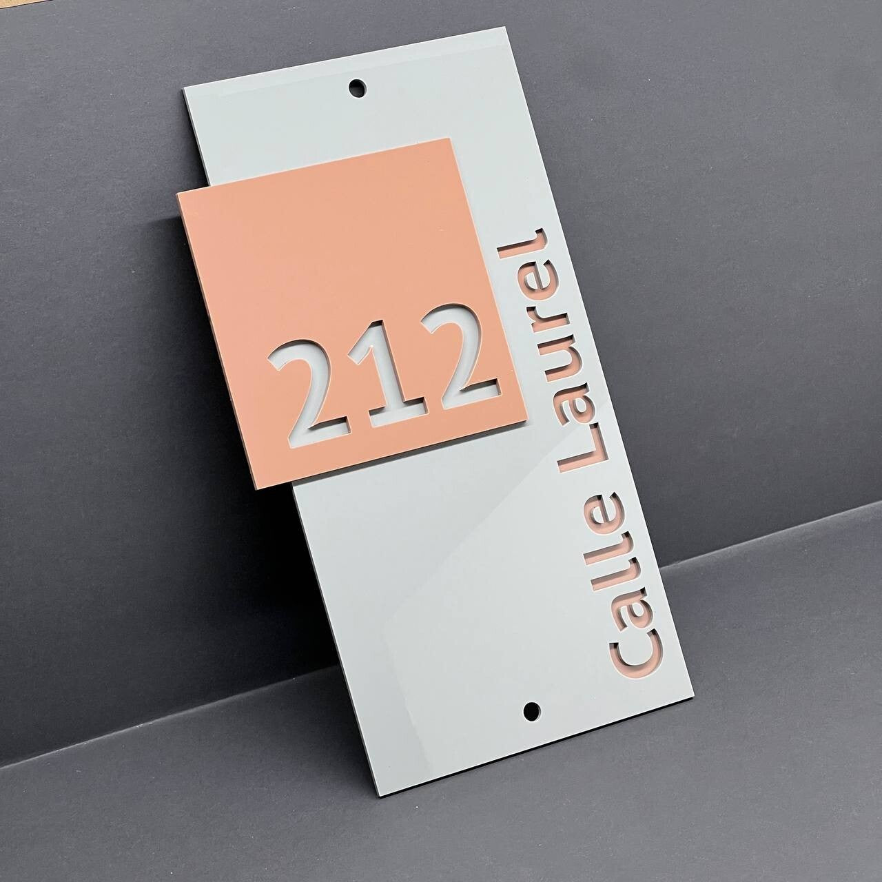 House Number Sign MULTI COLOR Personalized Modern Address Plate Custom Home