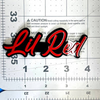 1PC Lil' Red Emblem – Custom 3D Multicolor Acrylic Fender & Tailgate Car Sticke