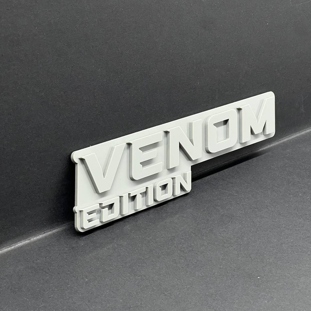 1PC Venom Grey Emblem Badass 3D Acrylic Multicolor Car Exterior Fender Tailgate