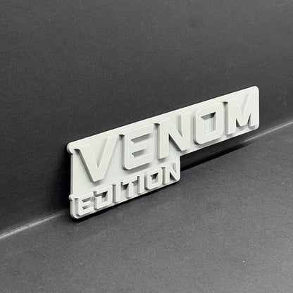 1PC Venom Grey Emblem Badass 3D Acrylic Multicolor Car Exterior Fender Tailgate