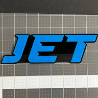 1PCS JET Emblem – Durable 3D Multicolor Acrylic Car Exterior Badge