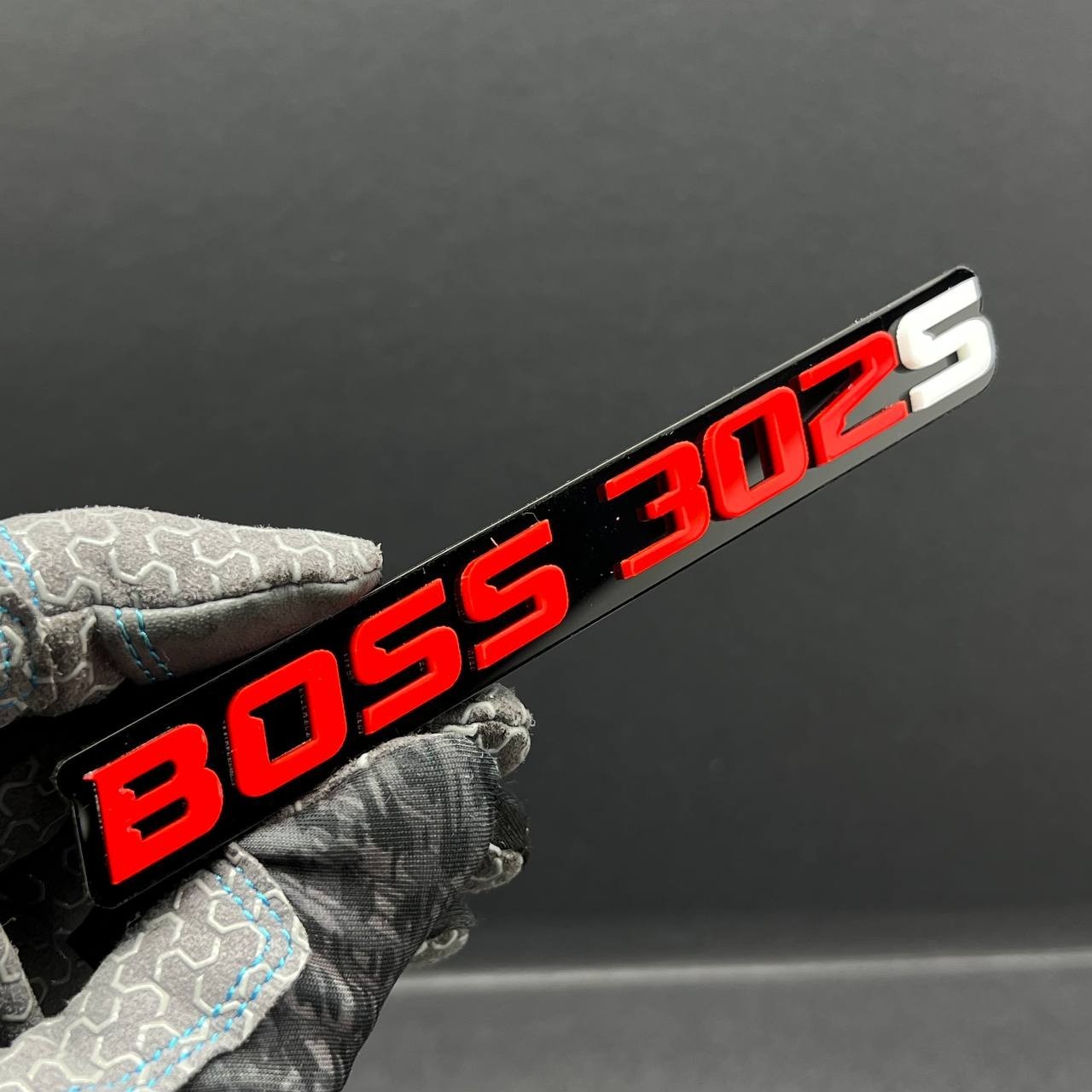 2PCS BOSS 302S Emblems – 3D Multicolor Acrylic Fender & Tailgate Badge Decals