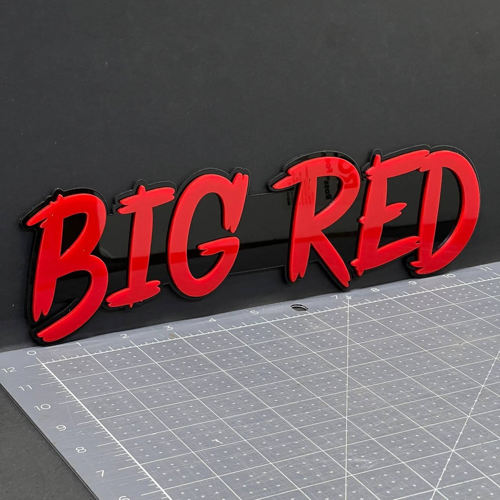 1pcs BIG RED 3D Emblem Badge Multicolor Acrylic Custom Car Fender Tailgate Decal