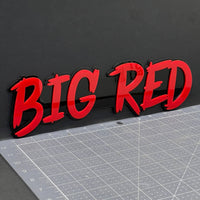 1pcs BIG RED 3D Emblem Badge Multicolor Acrylic Custom Car Fender Tailgate Decal