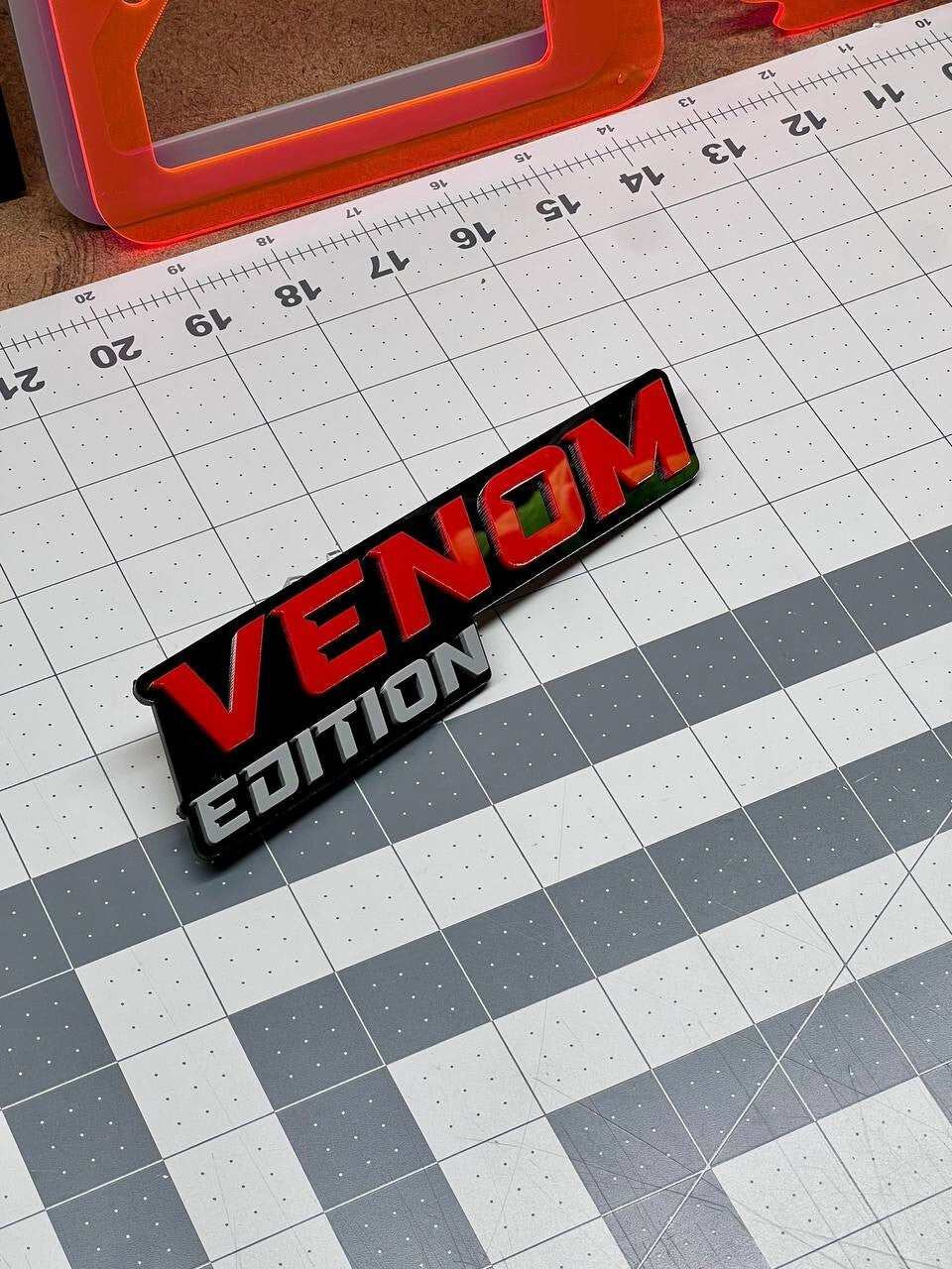 1PCS Red Venom Edition Emblem Car Badges Badass 3D Sticker Decal Multicolor