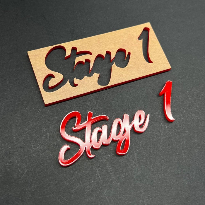 1PC Stage 1 Emblem – Custom 3D Multicolor Acrylic Car Badge Sticker Decal