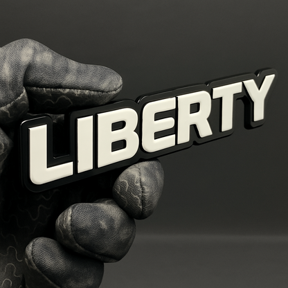 1PC LIBERTY Emblem – Custom 3D Acrylic Fender & Tailgate Car Badge Decal